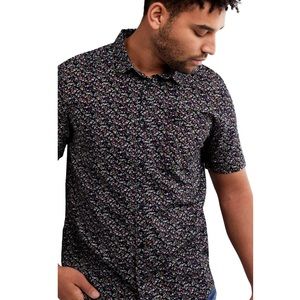 RVCA Men Bellflower Printed Botton Front Shirt